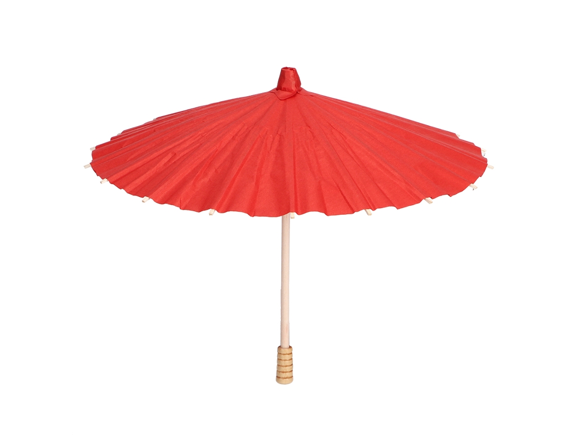 Guarda chuva de Papel Branco Colorido para Crianças LAXISCREED (vermelho)
