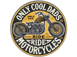 Placa De Metal Redonda Vintage Retrô ''só Pais Descolados Andam De Moto'' Para Bar, Casa, Porão, Cozinha, De 20