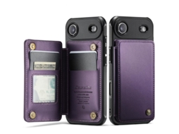 Capa Para Iphone 17 Air Com Compartimento Para Cartão E Proteção Rfid.