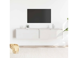 Vidaxl Armários De Parede 2 Pcs 80x30x35 Cm Pinho Maciço Branco