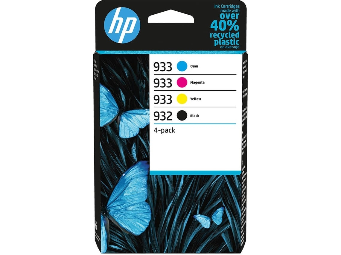 Pack 4 Tinteiros HP 932/933 Preto e Cor (6ZC71AE)