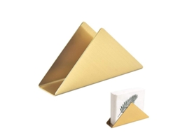 Portavasos Vertical De Acero Inoxidable, Dispensador De Servilletas Metálico, Diseño Triangular Duradero, Color Oro