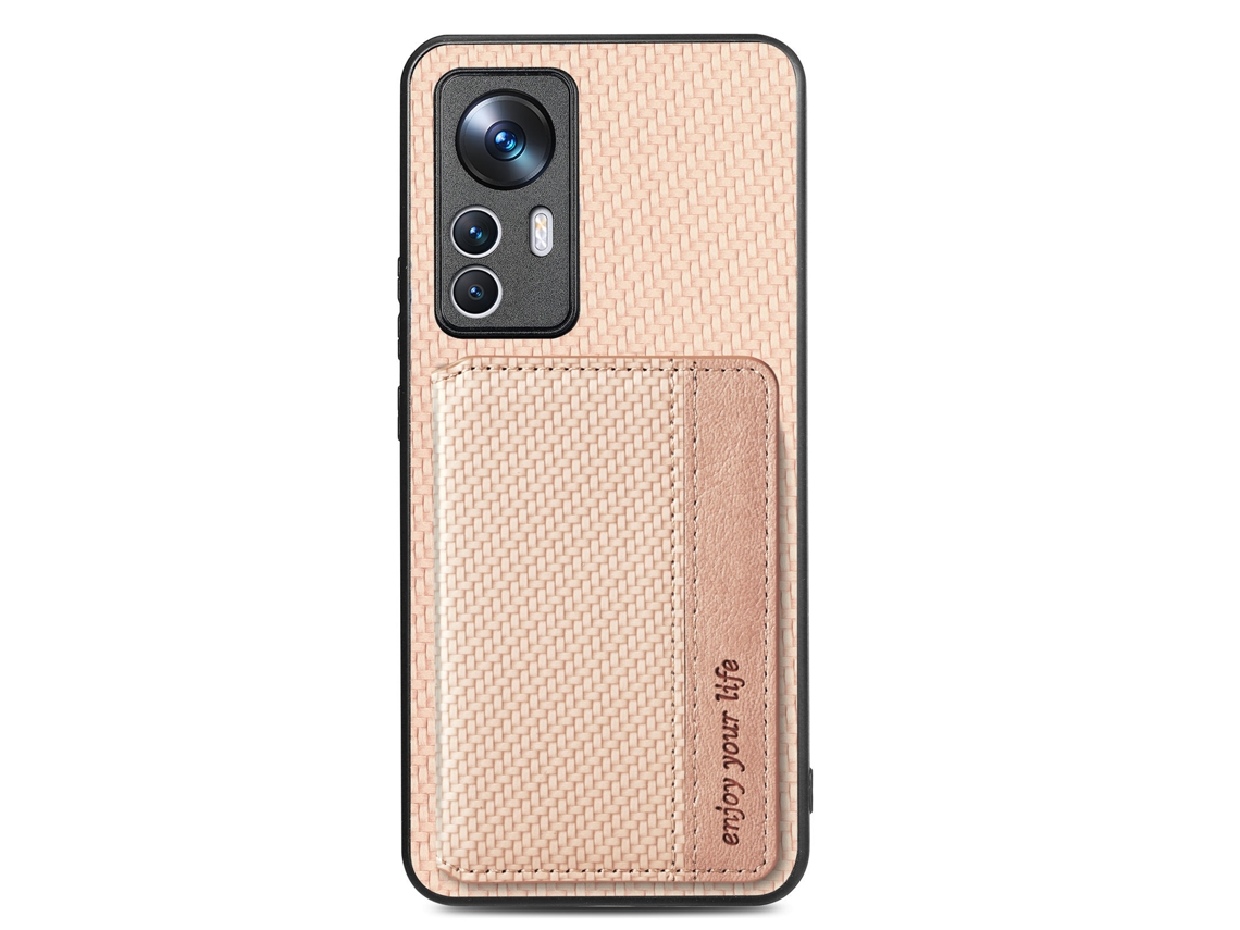 Capa Para Celular Com Suporte Para Cartão E Adesivo Magnético Na Parte Traseira, .damasco Kachi, Xiaomi 12 5g