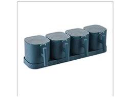 Conjunto de Recipientes para Temperos Nova Line 4 Compartimentos | S/MARCA