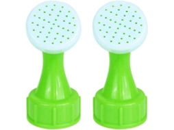 Kit Com 2 Tampas Para Rega De Garrafas Plásticas Reutilizáveis, Com Bico Aspersor.