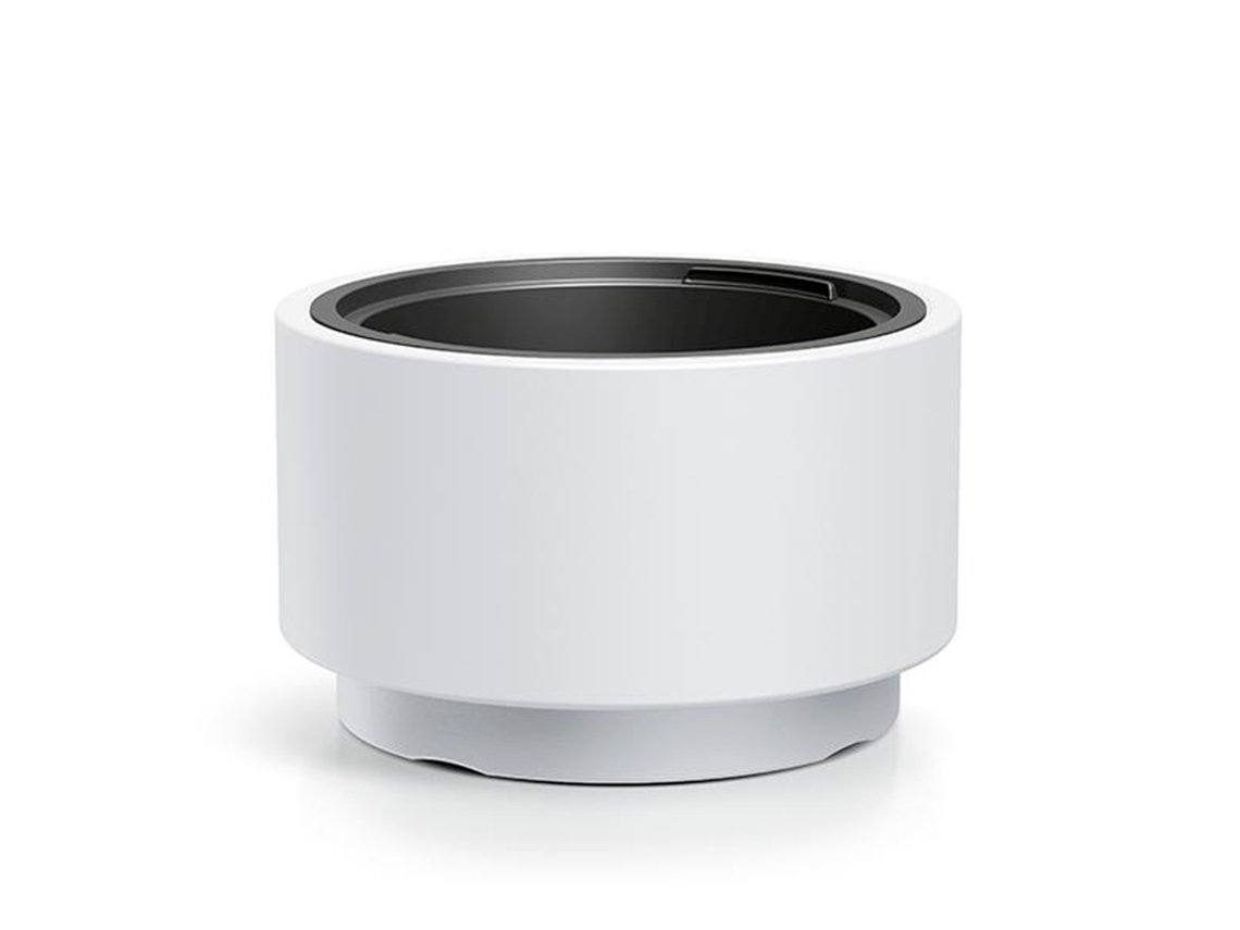 Vaso De Flores Branco Com Reservatório, Coleção Heos, 39,5 X 39,5 X 24 Cm