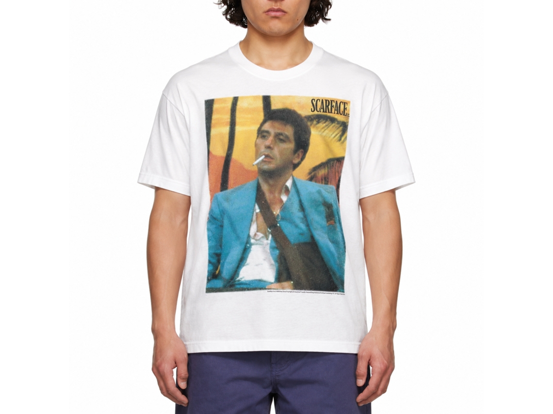 Rockinstone Scarface Movie Cig White Adult T-shirt Size:xl