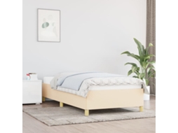 Vidaxl Estrutura De Cama Sem Colchão 90x200 Cm Tecido Creme