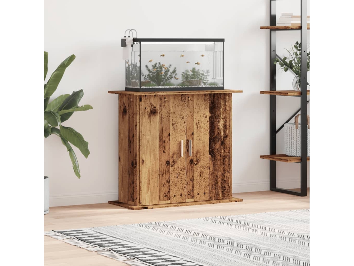 Vidaxl Suporte Aquário 81x36x73 Cm Derivados De Madeira Madeira Velha