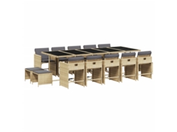 Garden Dining Set, Garden Dining Sets Vidaxl Bege Rattan / Vime (n/a)