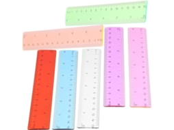 Stobok Conjunto De 14 Réguas Transparentes E Coloridas Para Medição