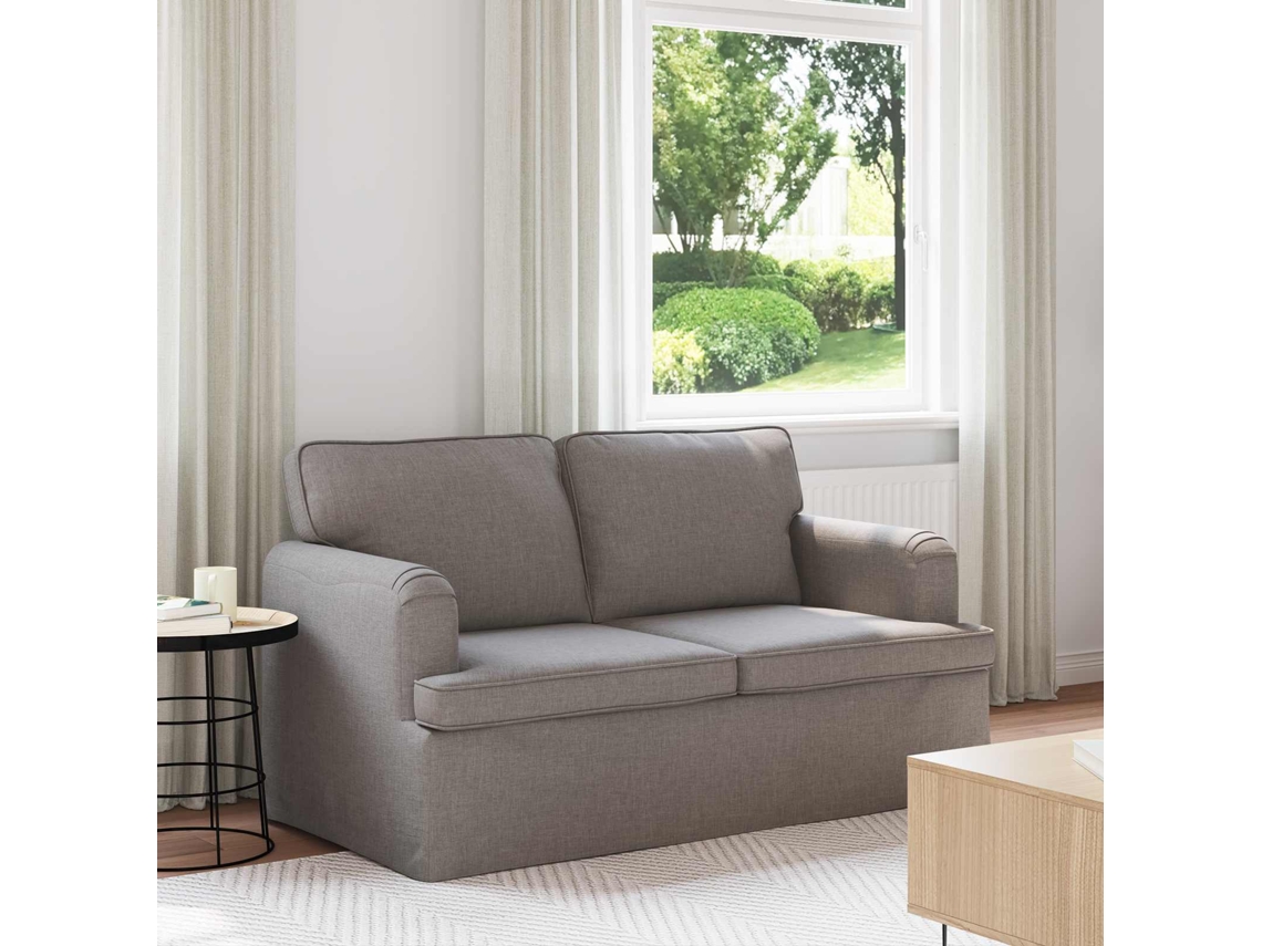 Vidaxl Sofá Cinzento-acastanhado 144 X 80 X 85 Cm Tecido