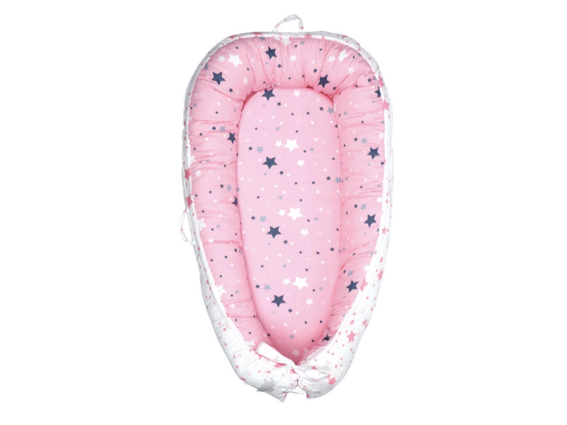 Ninho de Bebé Portátil em Algodão Respirável com Capa Removível,90x50cm DIGITALLAB (estrela)