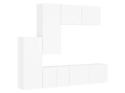 Conjunto de Parede Móveis P/ Tv Derivado da Madeira Branco MAISON EXCLUSIVE