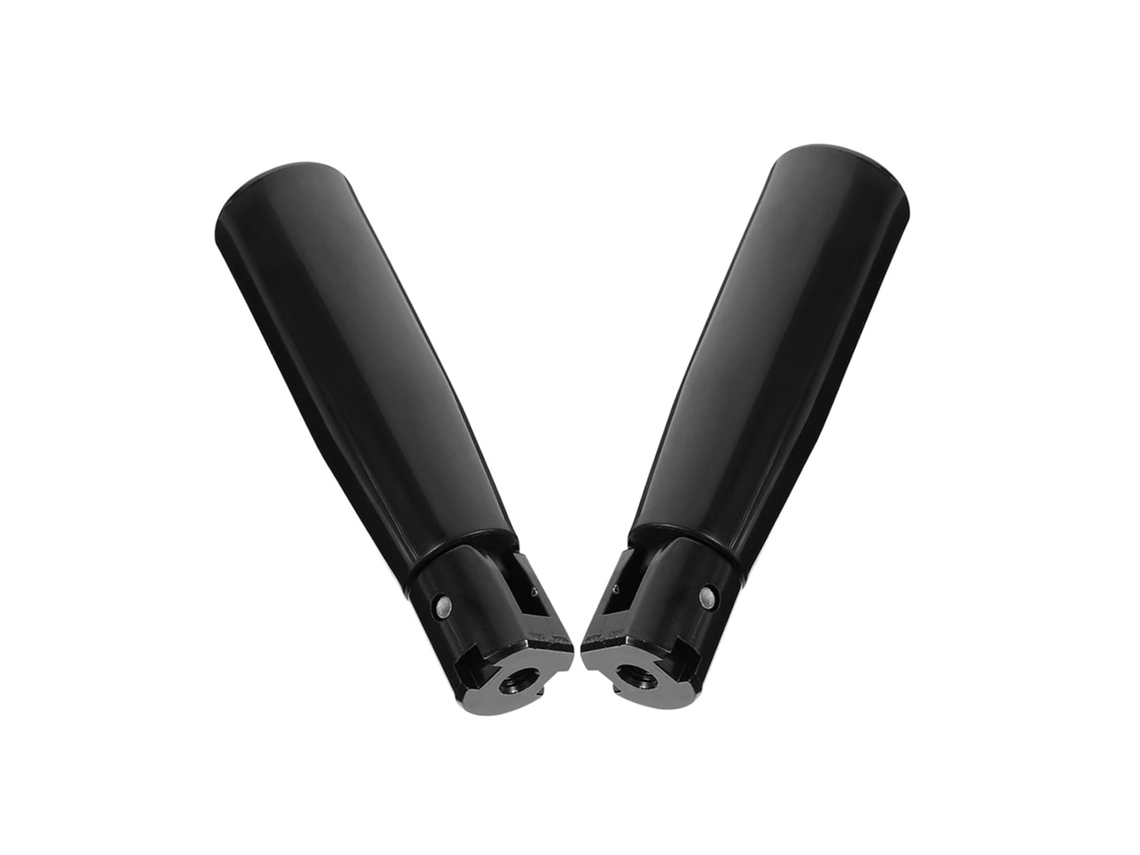 Conjunto De 2 Manivelas Dobráveis Ergonômicas Em Baquelite Preta.