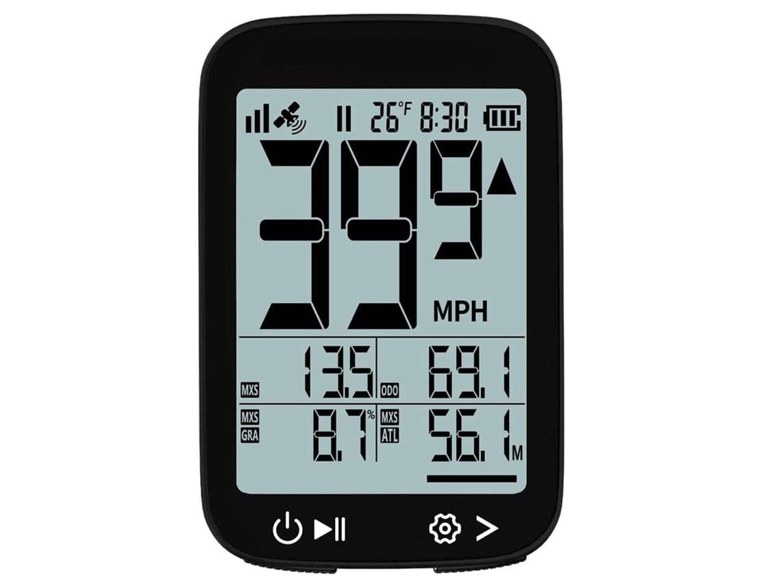 Computador De Ciclismo Sem Fio Com Gps E Velocímetro Para Bicicleta – Início/parada Automática, Luz De Fundo Automática, À Prova D'água (pre