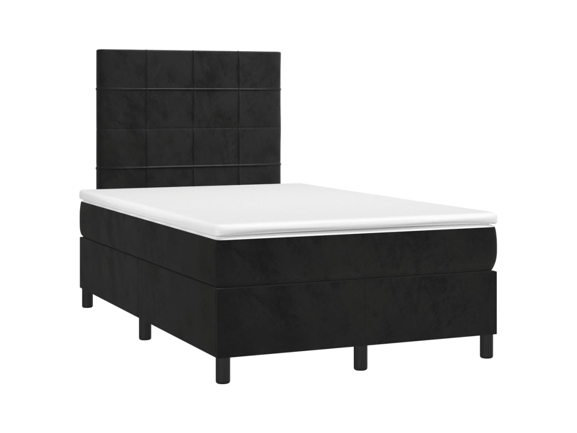 Box Spring Bed, Box Spring Beds Vidaxl Preto Veludo (120 X 190 Cm)