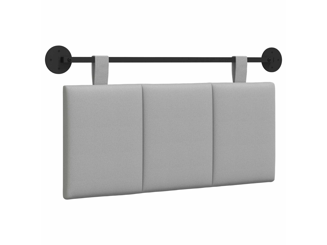 Conjunto 1 Cabeceira Suspensa Vidaxl Cinzento Veludo (90 X 55 X 5 Cm)