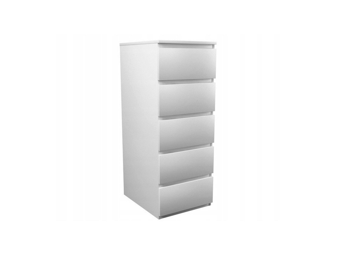 Cómoda TOP E SHOP W5 Biel Mat Branco Monocromática Pvc Laminado