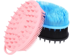 Conjunto De 3 Escovas Banho Silicone Dupla Face Popetpop Para Esfoliação E Limpeza Facial Suave, Ideal Para Peles