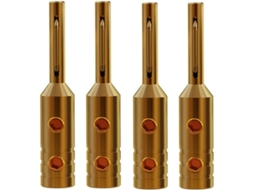 Lote de 4 Fichas Bananes Plaquées Ou/ Ródio para Cordão 5 Mm SFUSHOS