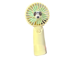 Ventilador Usb Portátil Silencioso Amarelo Cartoon Recarregável