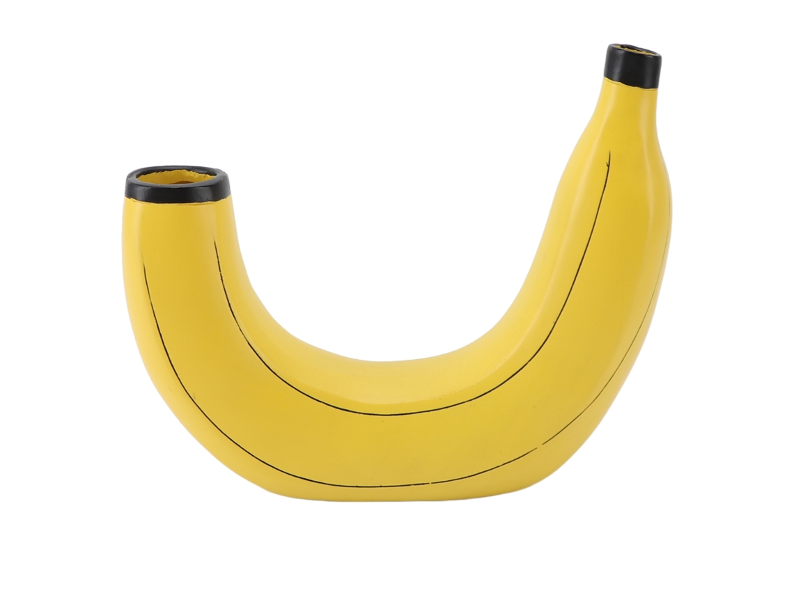 Vaso Decorativo Banana Estilo Moderno Resina Para Casa
