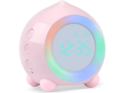 Lurelia Simulador De Nascer Do Sol Com Despertador Digital Para Crianças Com Luz Noturna Led, Rosa