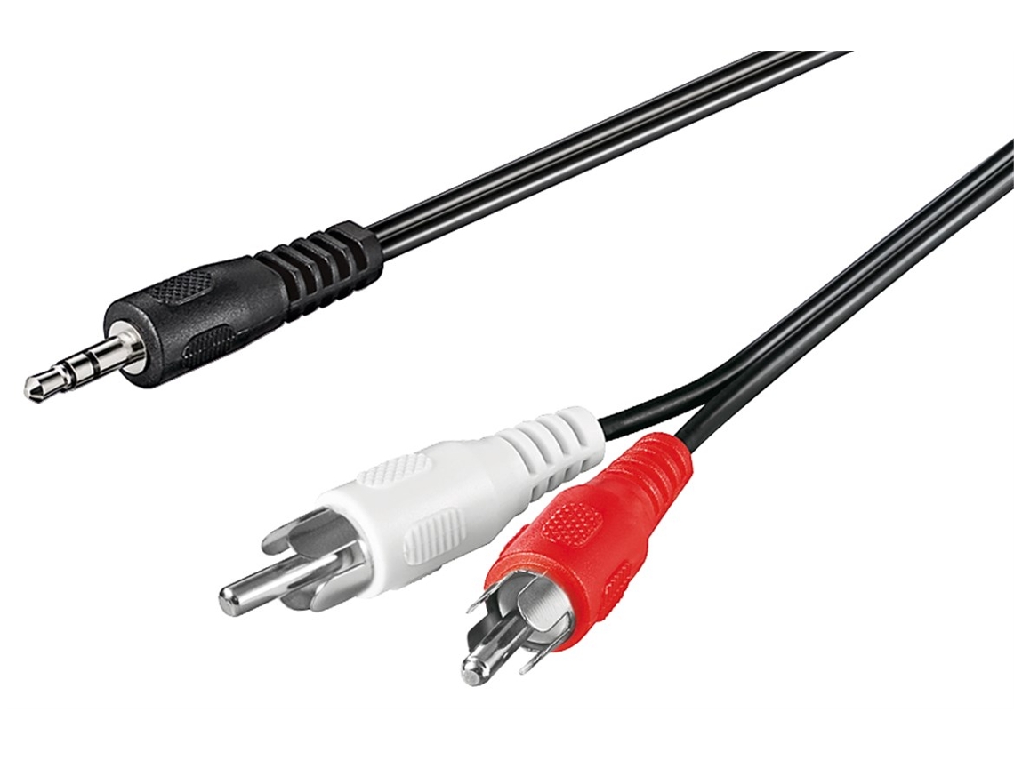 Cabo Adaptador De Áudio Aux, Conector De 3,5 Mm Para Rca Estéreo