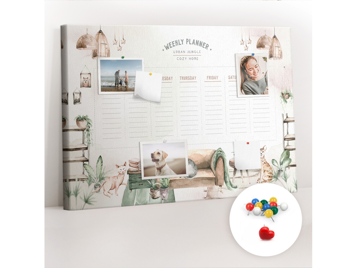 Lousa De Cortiça Planeador Casa Aconchegante Para O Escritório Espelharte (70x100 Cm)