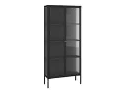 Vitrine Vinterhavn Com 2 Portas 180x80x35 Cm Aço Preto [EN.CASA]