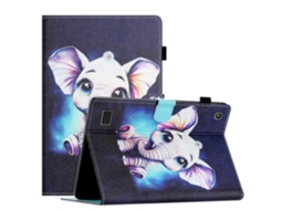 Capa de couro com costura colorida Webake para tablet Amazon Fire 7 (2019/2017/2015)