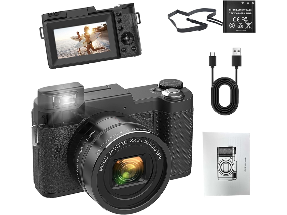 Câmera Digital 4k, Zoom Óptico De 40x, Câmera Para Vlogs.