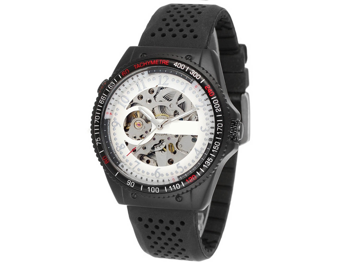 Relógio Automático Mecânico Masculino Resistente À Água 30m de Qualidade Premium Branco