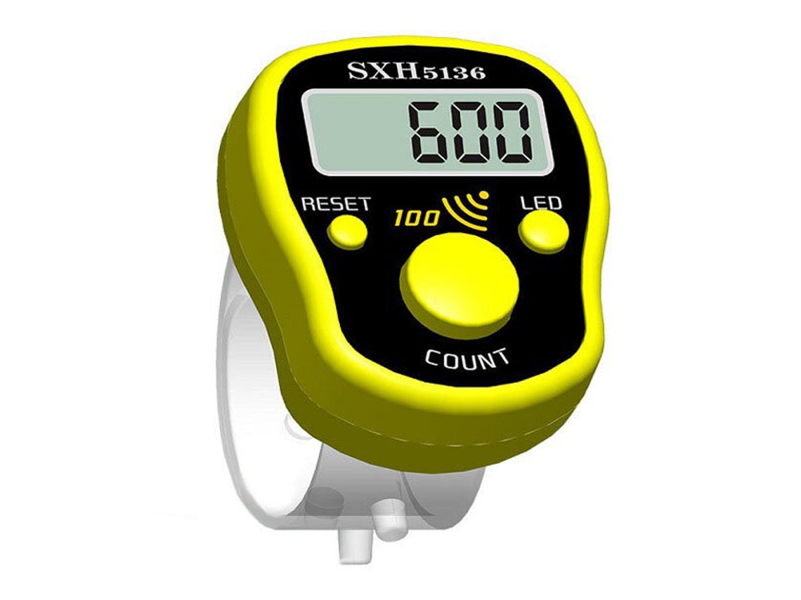 Contador de Pontos Digital Eletrônico Mini Amarelo com Visor Lcd MDUG