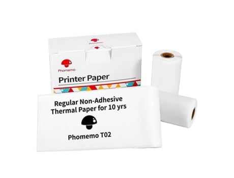 Papel Térmico Phomemo Q12 Rm10 Para Impressoras 57mm 2 Rolos Alta Qualidade