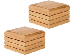 Escorredor De Sabonete De Bambu Para Banheiro, 2 Peças, Leve E, Mantém O Sabonete Seco Na Pia Ou No Chuveiro, Design