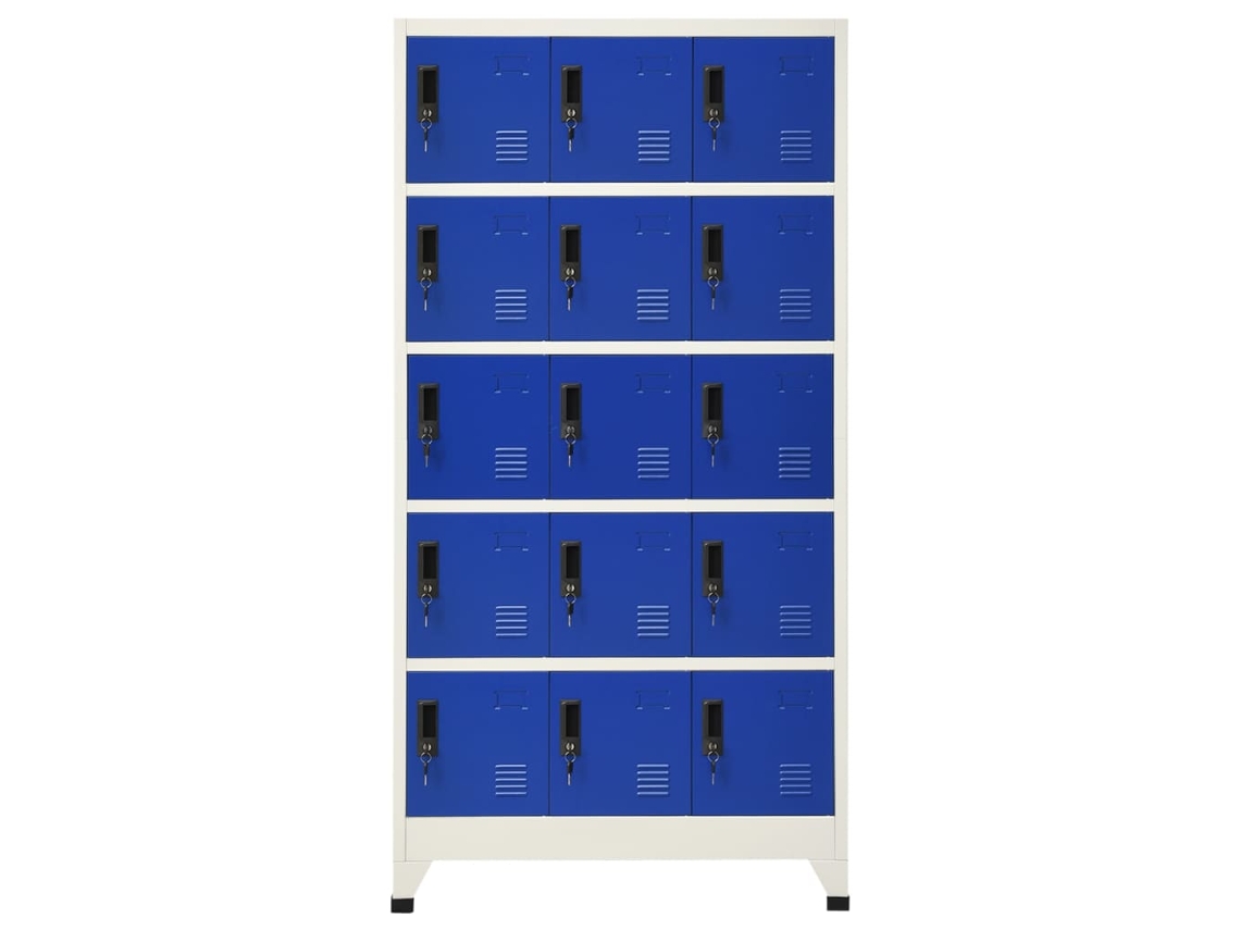 Cacifo 90x40x180 Cm Aço Cinzento E Azul Lovely Home