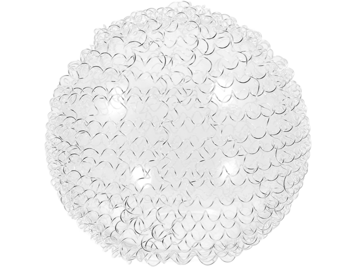 Globo De Vidro Transparente Com Fio De Alumínio Prateado, Diâmetro De 150 Mm