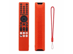 Capa De Silicone Vermelha Para Comando De Tv Compatível Com Tcl Rc833a, Antipoeira E Antichoque_dae