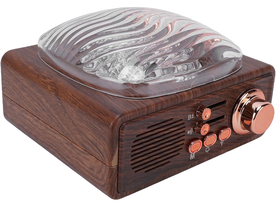 Leitor De Cd Portátil Asixxsix, Alto Falantes Bluetooth Retrô Para Mesa Com Luz Noturna De Projeção, Rádio Fm, Modo