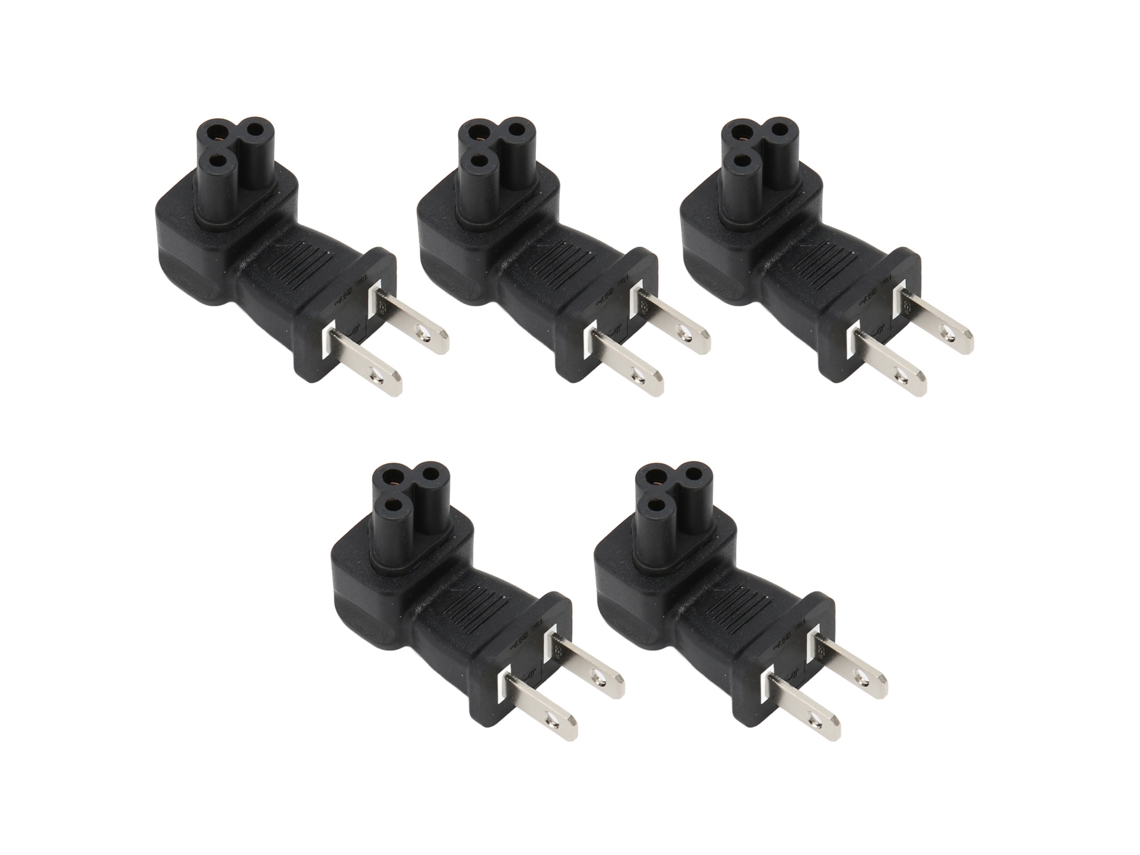 Aetheria 5pcs Adaptador de Corrente Nema 1‑15p para Iec320 C5 Plug And Play para Laptop