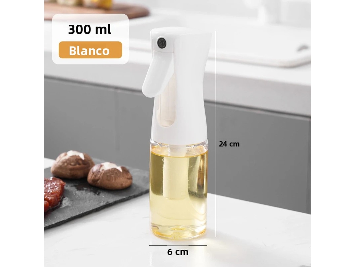 Garrafa de Manteiga, Também Pode Ser Usada como Recipiente de Plástico para Armazenar Azeite, Vinagre, Molho de Soja, Etc. MDUG (branca, 300ml)