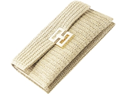 Clutch Rústica De Poliéster Trançado Para Mulheres, Bolsa De Mão Portátil E Resistente A Impactos.