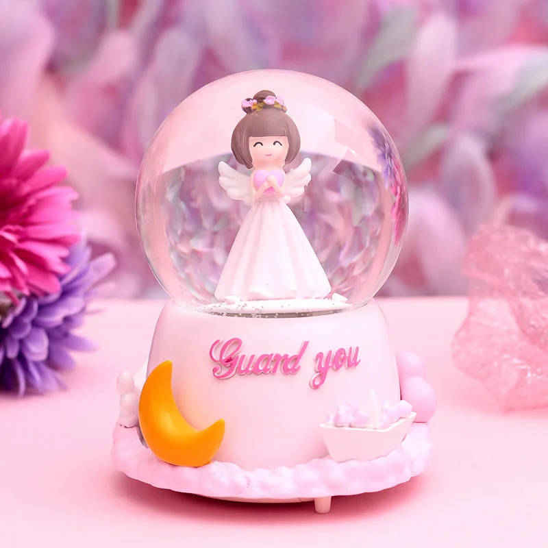 Caixa de Música em Forma de Bola de Cristal com Luz. Presente para o Dia Dos Namorados. MDUG (estilo 13)