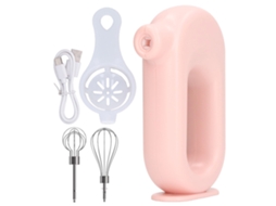 Batedeira Elétrica Usb 4 Níveis Ajustáveis Batedor de Ovos Frother de Leite Portátil Rosa S/MARCA