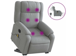 Electric Stand Up Massage Recliner Chair, Electric Stand Up Massage Recliner Chairs Vidaxl Cinzeto Tecido