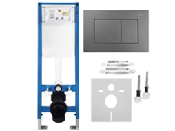 Conjunto De Estrutura Embutida Para Wc Slim Slim 024n Com Botão J Titan