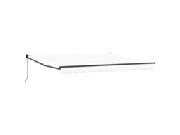 Toldo Retráctil Manual Branco Vidaxl Branco Poliéster