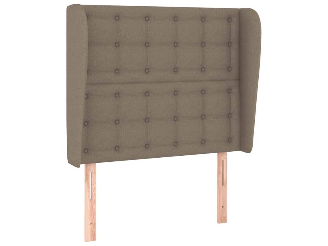 Cabeceira de Cama com Abas Tecido Cinza Acastanhado MAISON EXCLUSIVE (83x23x118 cm)